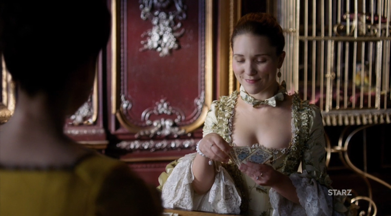Illustration for article titled Outlander: Somebody Please Help Claire, Who Is Being Stifled By Ruffles and Lace